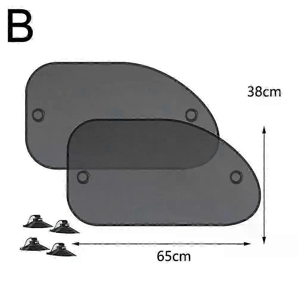 1/2PCS Universal Car Side Window Sun Shades UV Protection Mesh Curtain for Front and Rear Windows
