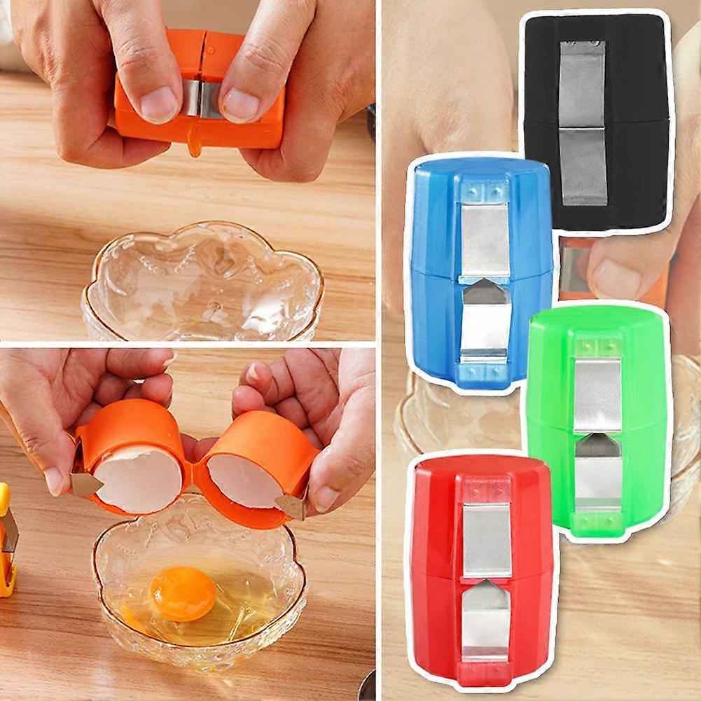 Transparent white + yellow (F)$Egg shell opener egg beater egg shell separator home kitchen baking tools