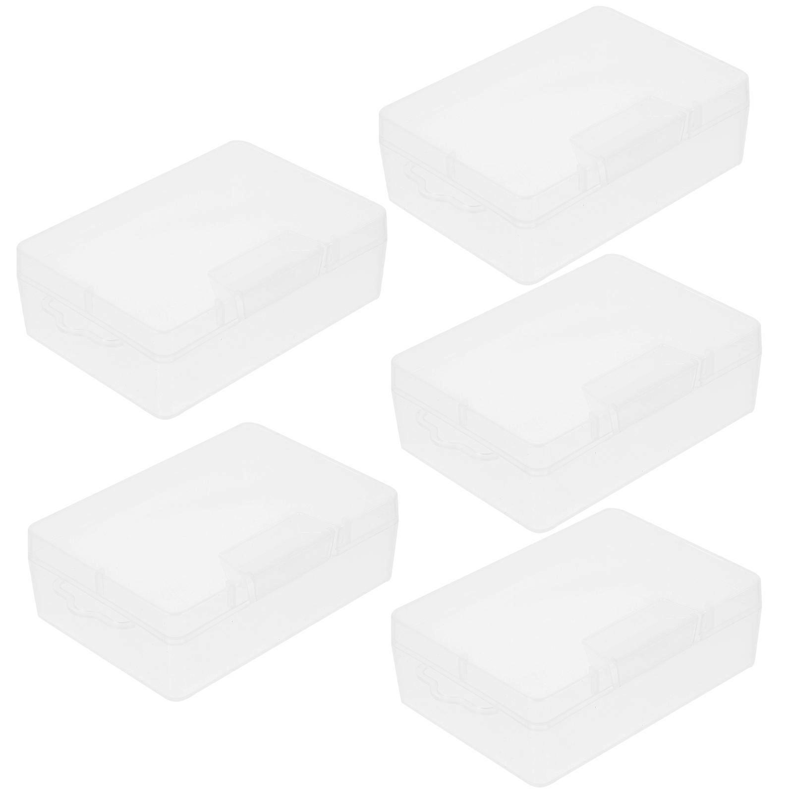 Plastic Storage Boxes Beads Organizer for Jewelry 6Pcs Transparent Cases