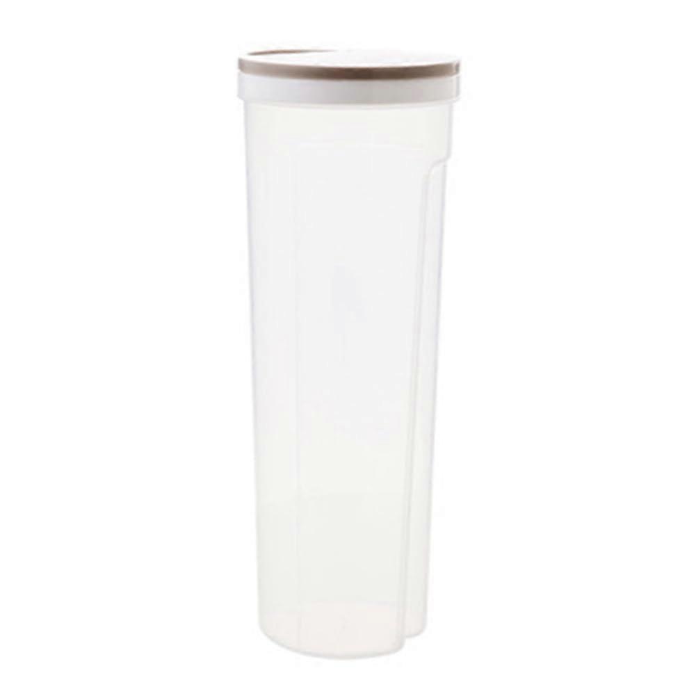 PP Food Storage Spaghetti Noodle Container with Sealable Lid, Transparent, Dry Food, Khaki, 27.5 x 8.5 cm