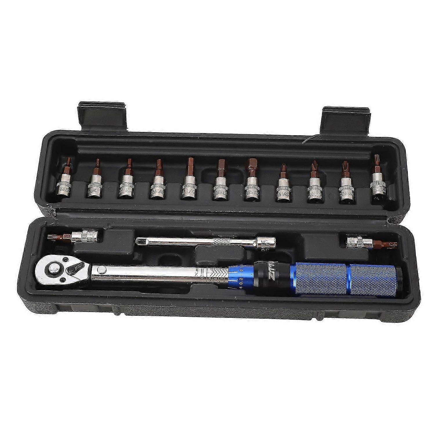 Ratchet Torsion Wrench Kit Preset Adjustable 2 to 24NM Range 0.2NM Tuning CW CCW Ratchet Wrench Kit