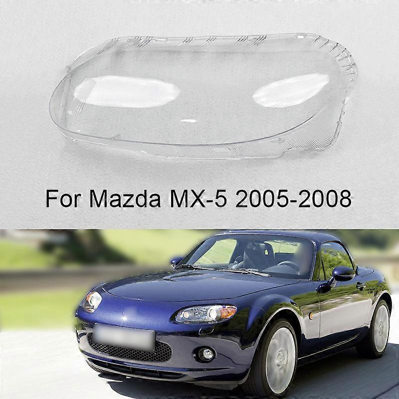 For Mazda MX-5 2005-2008 Front Headlamp Cover Transparent Headlight Shell Lens Plexiglass Replace Original Lampshade