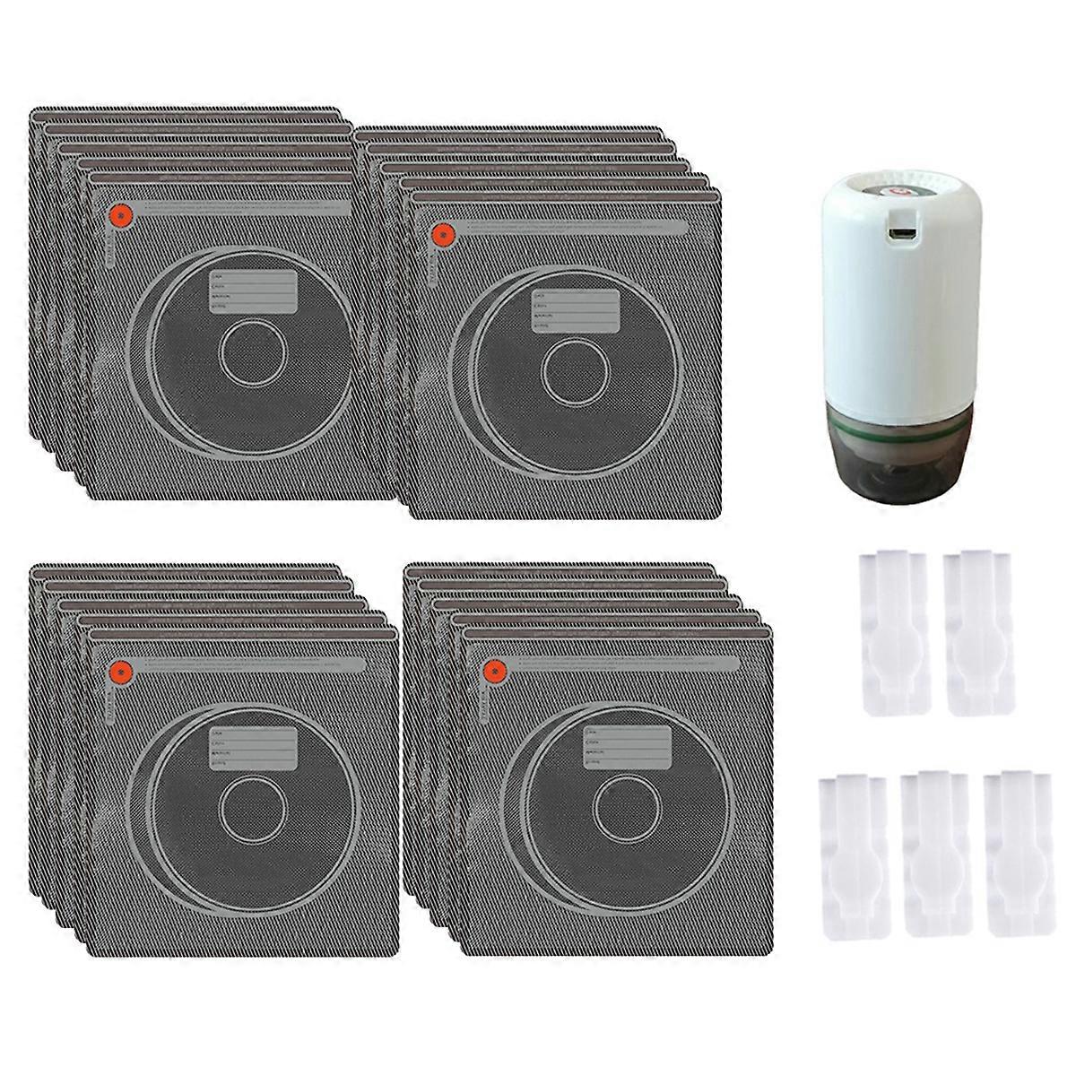 Kit de sacs de stockage de filament avec pompe à vide électrique, 20 sacs scellés sous vide étanches à la lumière pour 3D Fi