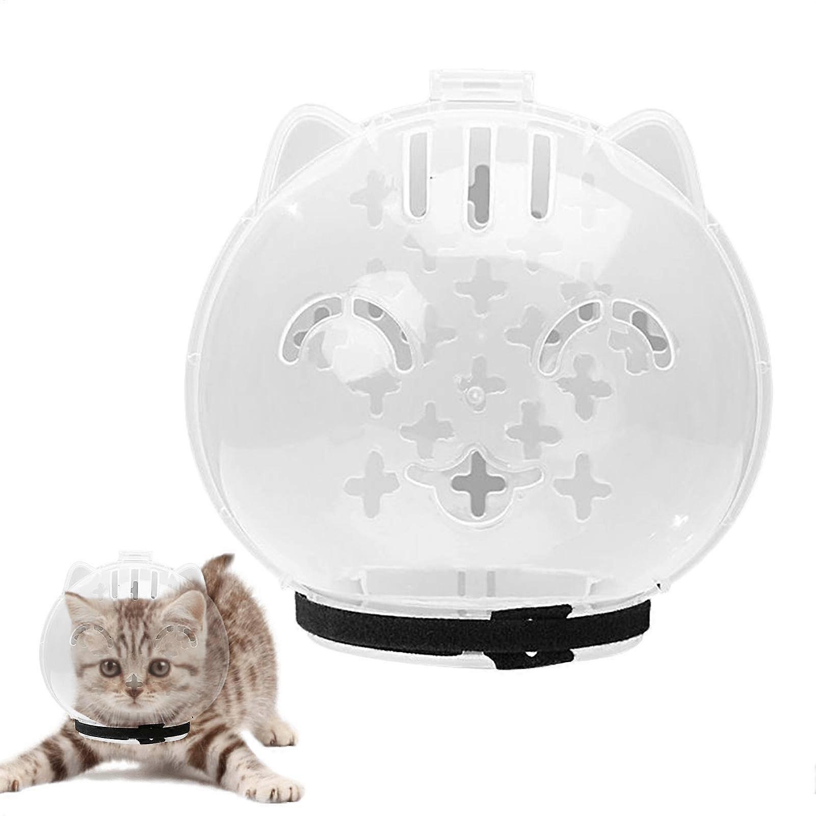 Cat muzzle, breathable cat muzzle for grooming, transparent cat helmet