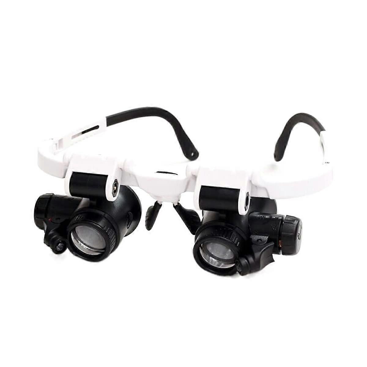 Microscope Observation LED Head-Mounted Lamp 8x 15x 23x Magnification, Adjustable Brightness, Lightweight Design