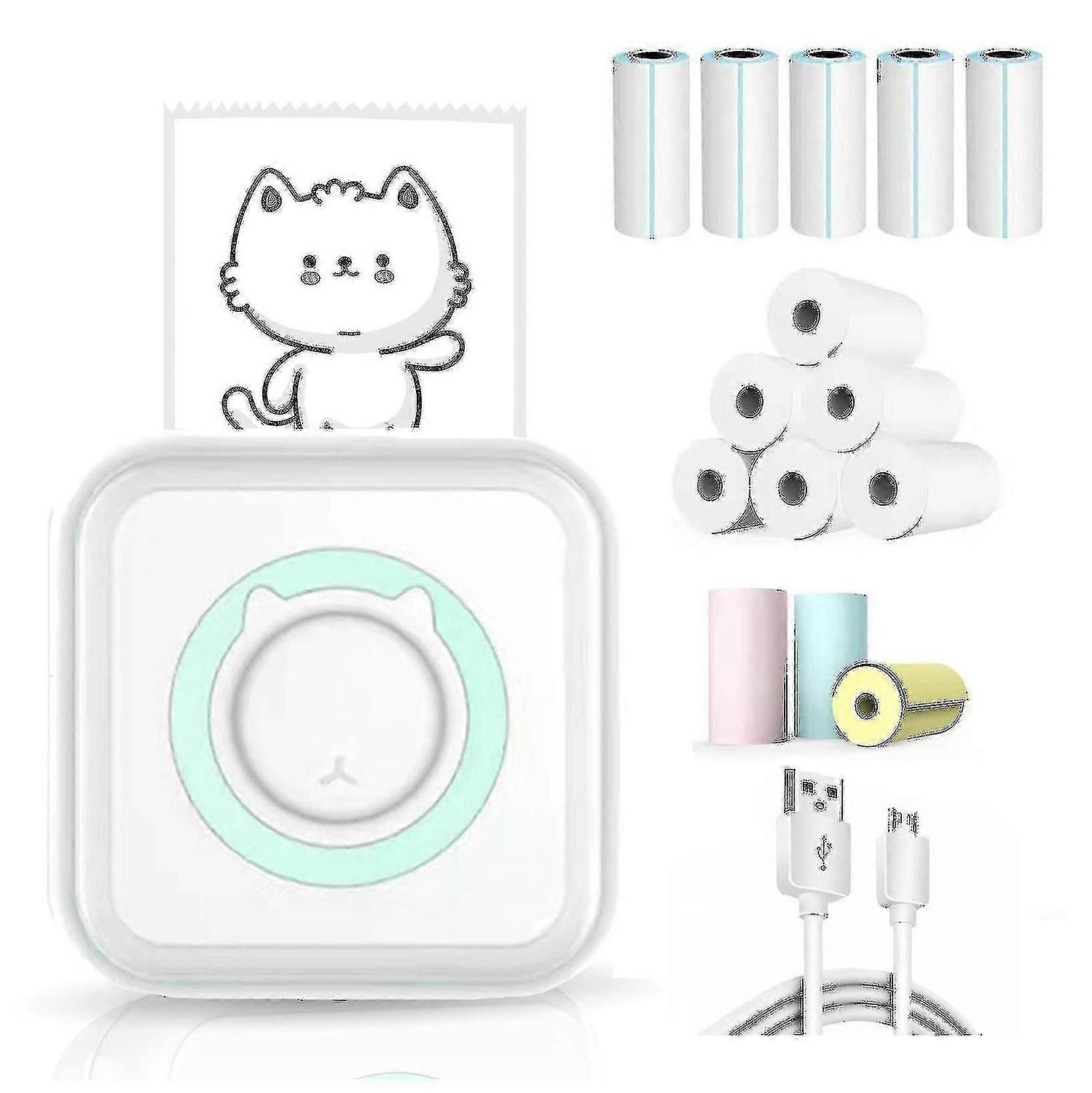 Mini Pocket Sticker Printer, Bluetooth Wireless Portable Mobile Printer Machine Thermal Printer For Notes, Memo, Photo, Pocket Label ft