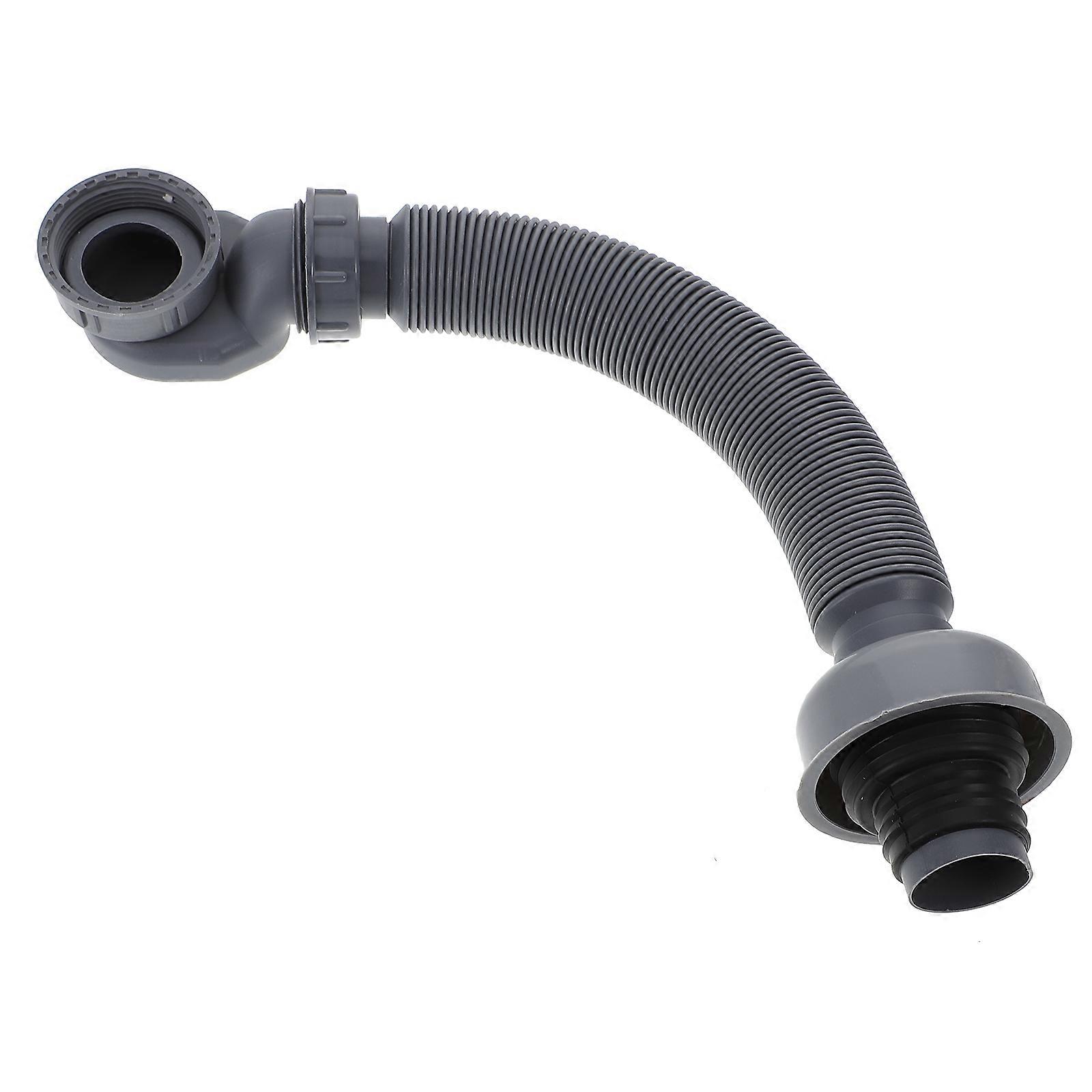 Bathroom Sink Extention Pipe Grey 40.00X4.80X4.80CM Drainage Expandable 1Set