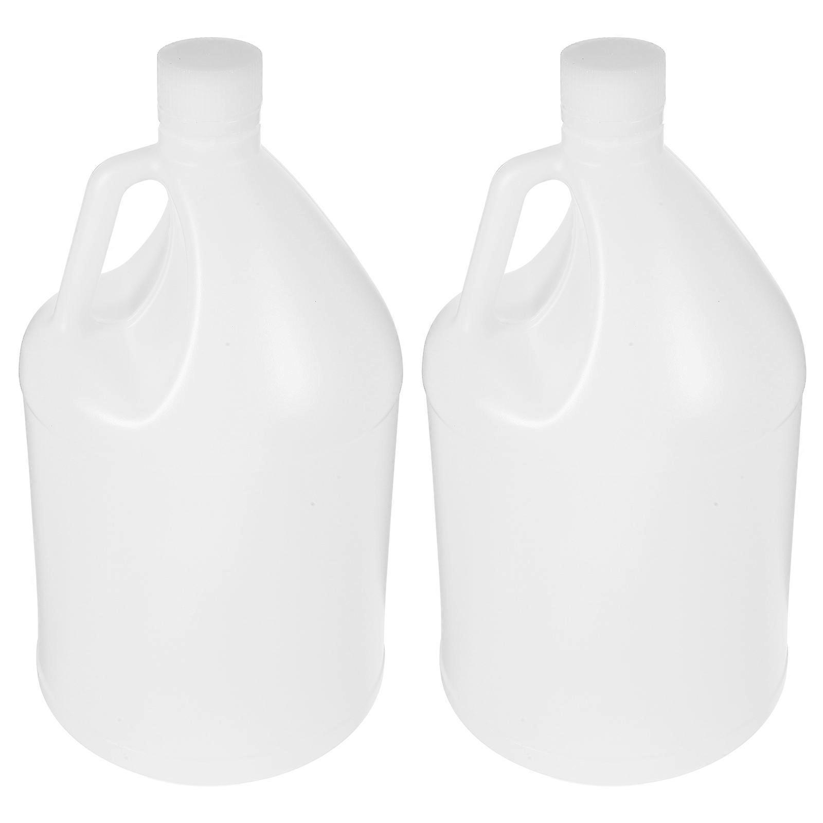 2pcs Empty Plastic Jugs with Caps, Lightweight HDPE Storage Containers for Milk, Juice & Beverages, Recyclable Use