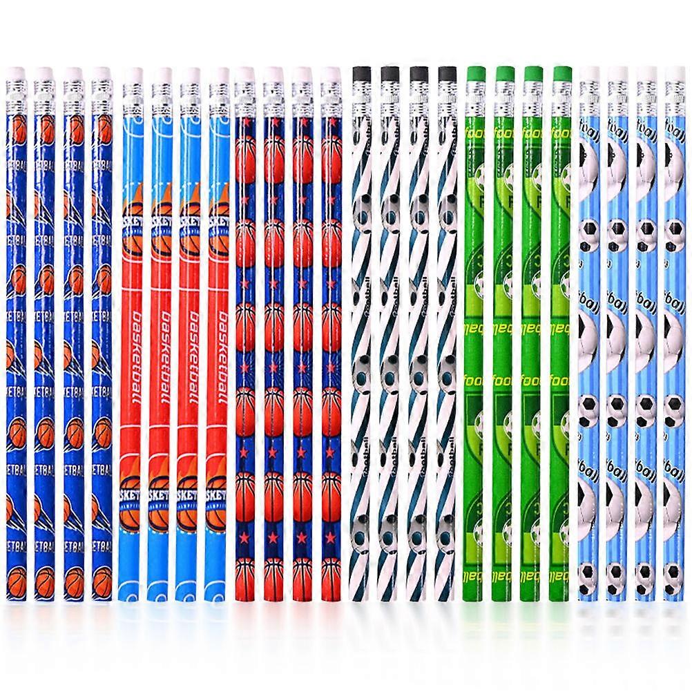 Bulk Fun Pencils Student Supplies School Writing Pencils Assorted Color 19.00X0.70X0.70cm Sketching 24Pack