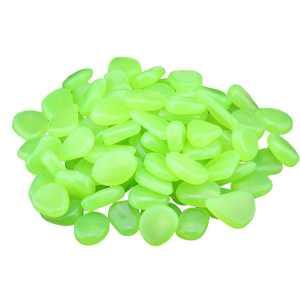 Garden Glowing Stones Luminous Cobblestones Pebbles For Outdoor Indoor Decor 100Pcs Resin