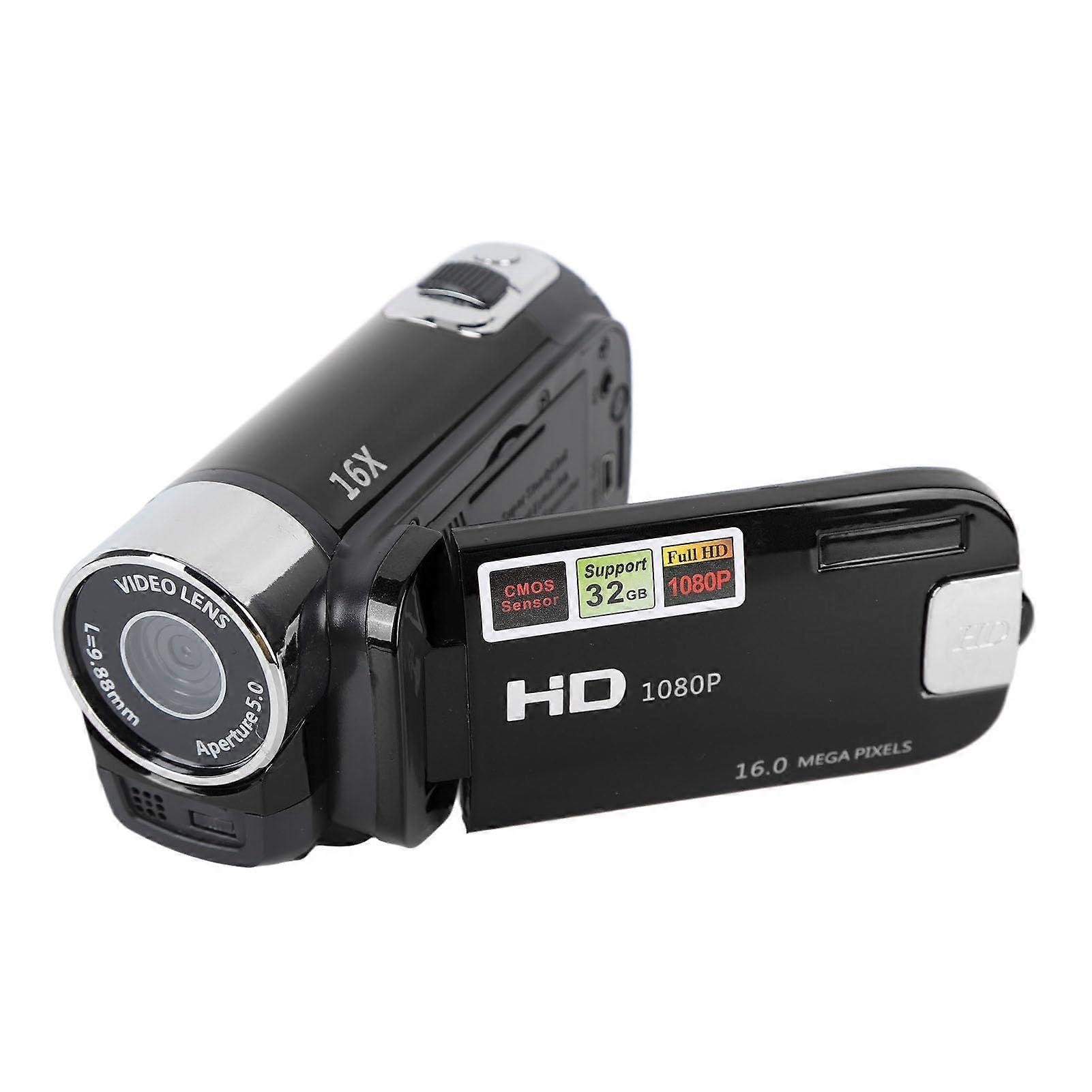 Digital Video Camera 4K 48MP with 2.7 Inch TFT Rotating Screen and 16x Digital Zoom, USB Cable Included, Black