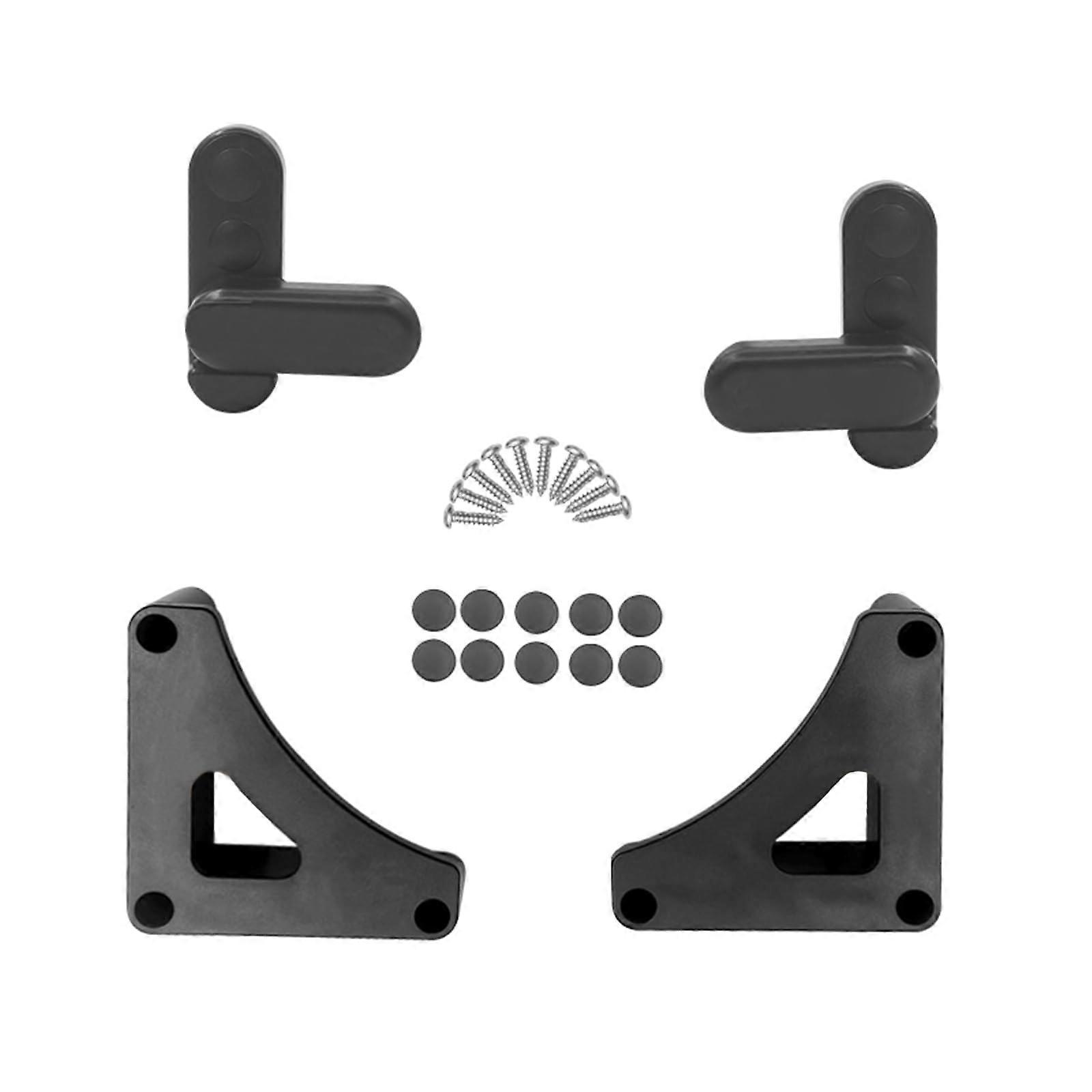 Tabletop Lock Set Plastic Plate Buckle Lightweight Tabletop Buckle Set Easy Installation 360° Support Cabinet Plate Lock