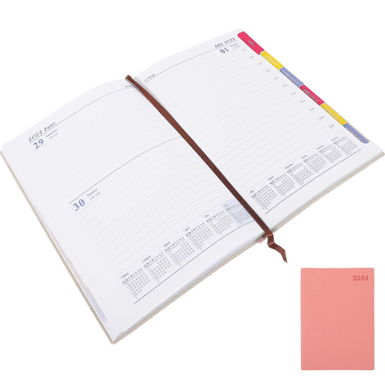 Daily Planner Notebook for Tasks and Goals – English Agenda Notepad for Office and School Use
