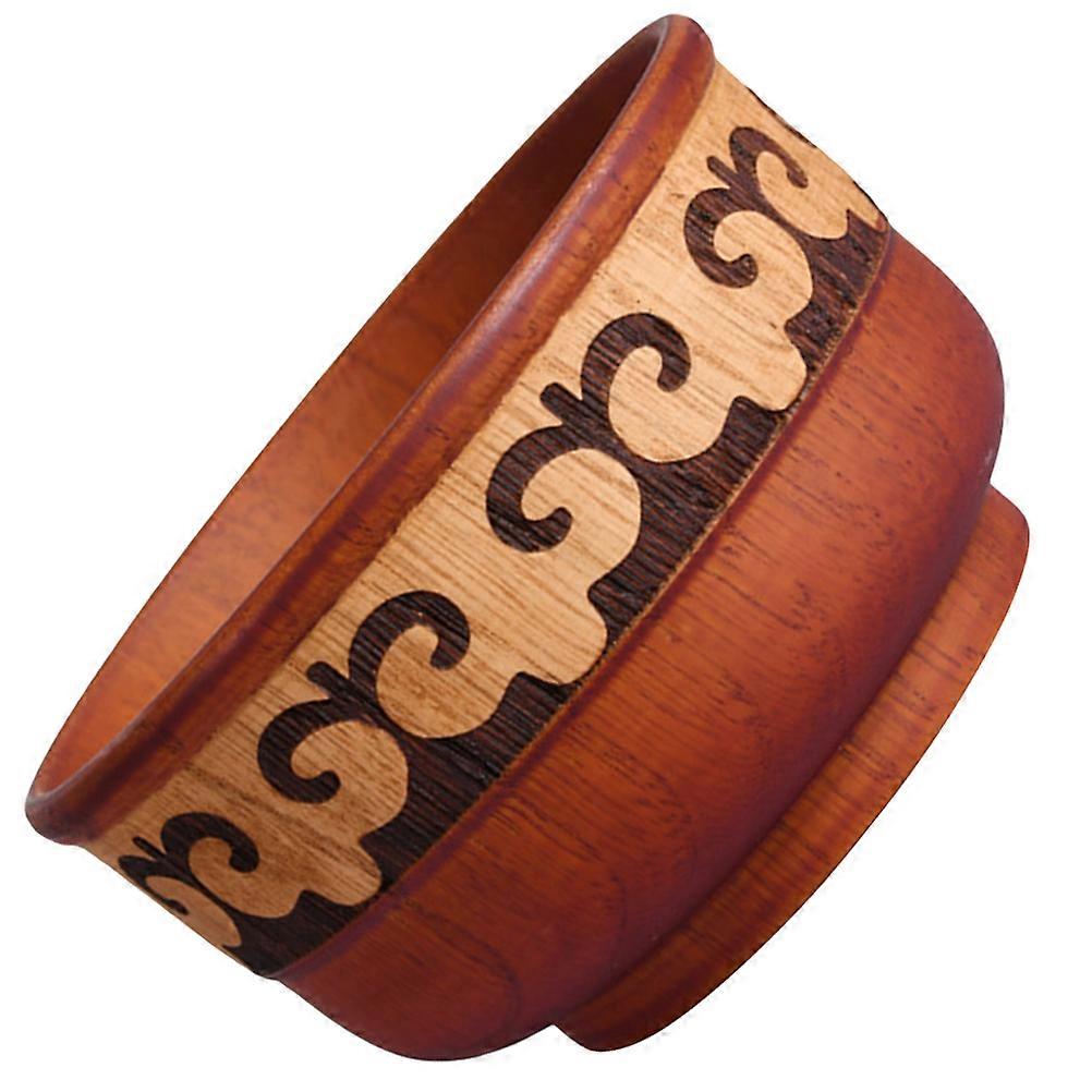 Japanese Style Wood Rice Bowl for Home Use Small and Light with Smooth Edges 7.87 Inches