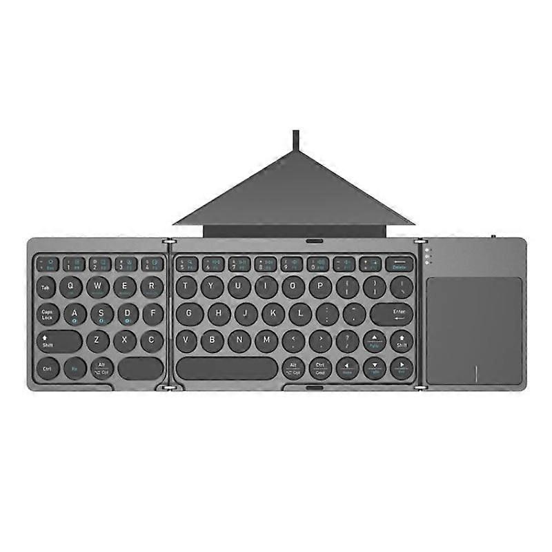 Wireless Bluetooth-Compatible Keyboard With Touchpad + Leather Case