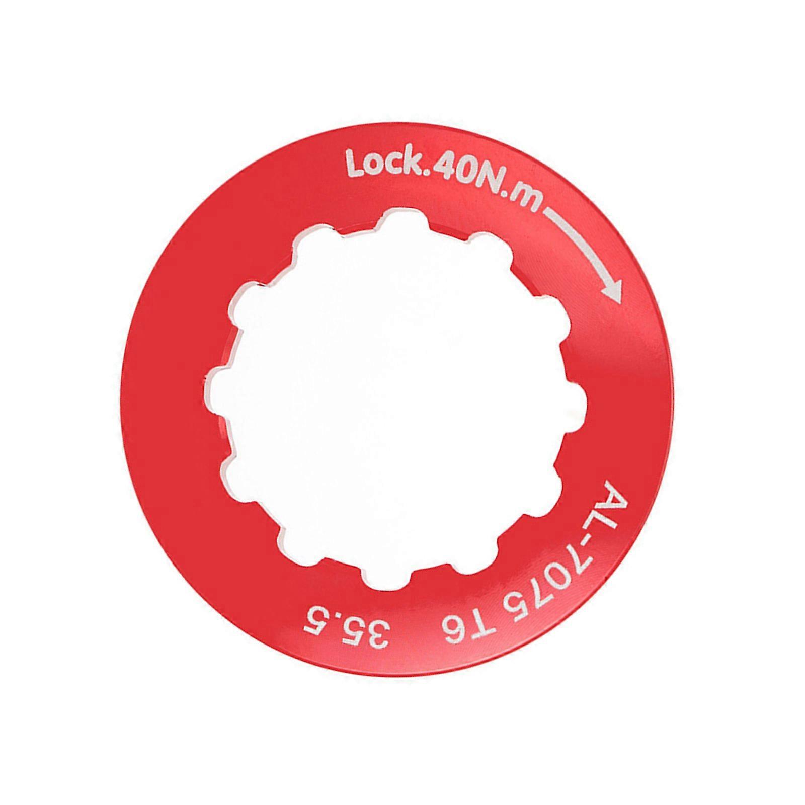 11T كاسيت دولاب الموازنة قفل غطاء سبائك الألومنيوم أغطية العجلة الحرة تحديد حلقات الطريق الدراجة كاسيت دولاب الموازنة غطاء دائم أحمر