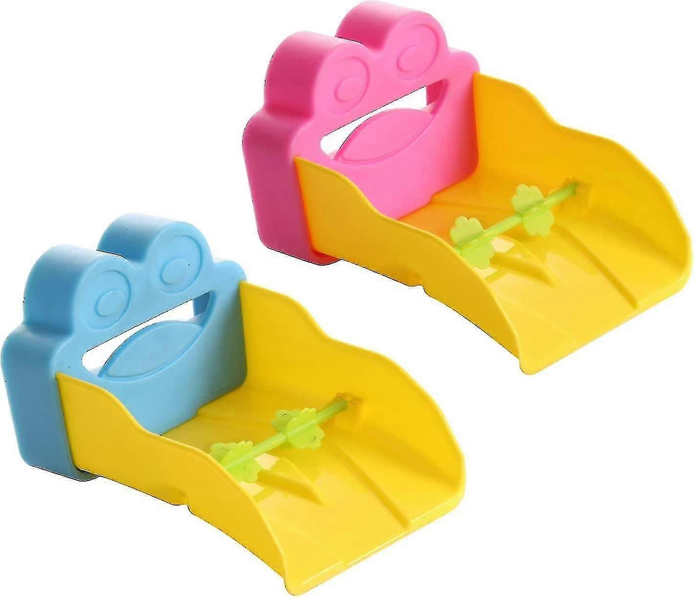 2pcs Extender de robinet, Prolongateur de robinet pour enfants, 2 pièces Extenseur de robinet animal pour robinet d’évier, Robinet de lavage à la main de grenouille de dessin animé