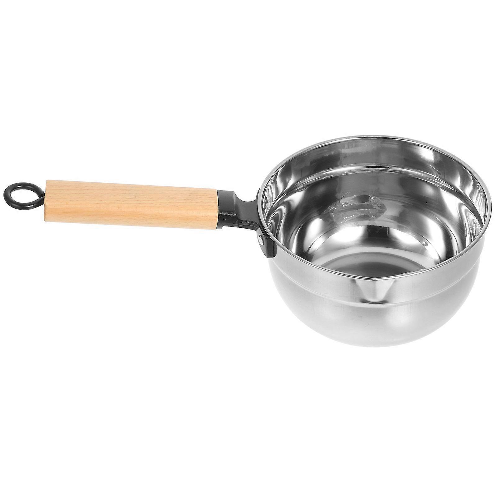 Stainless Steel Spoon with Wooden Handle for Home Use Multi Size
