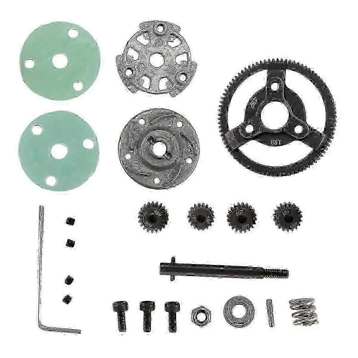 Metal 0.8M 48P Spur Gear & Gear Set for Slash 2WD 1/10 RC Car Model - Replacement Part 86T