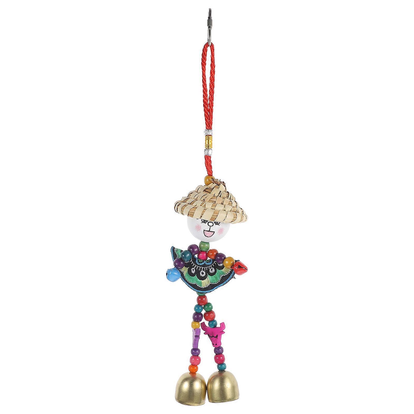 Parrot Swing Cage Pendant Multi-Color Doll Shape Stand Toy For Bird Owners Exploring Skill Development 18x5x1.5cm 1Piece