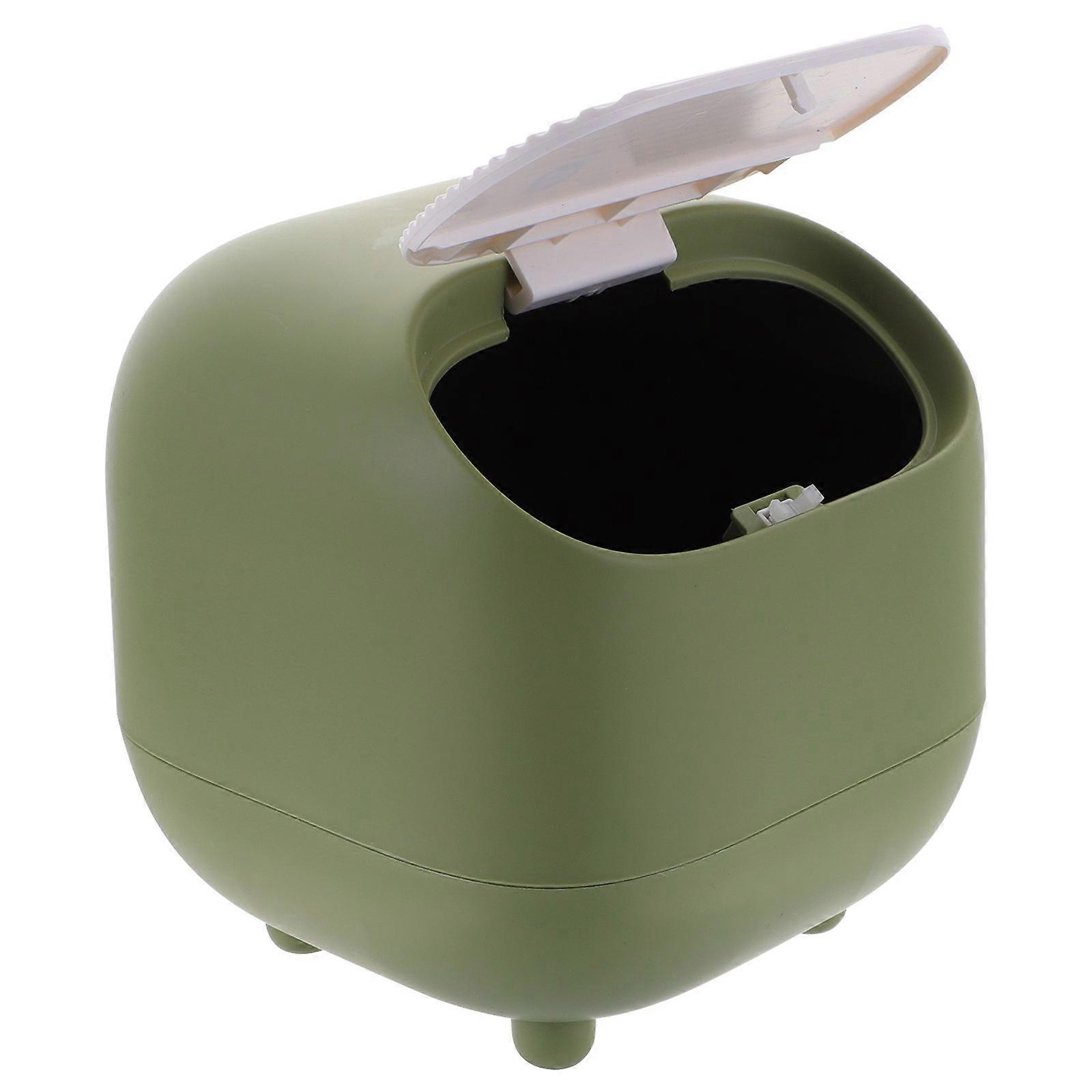 Rubbish Bin Bedroom Portable Trash Can Square Design Bathroom PP 15X15X15CM 1Set