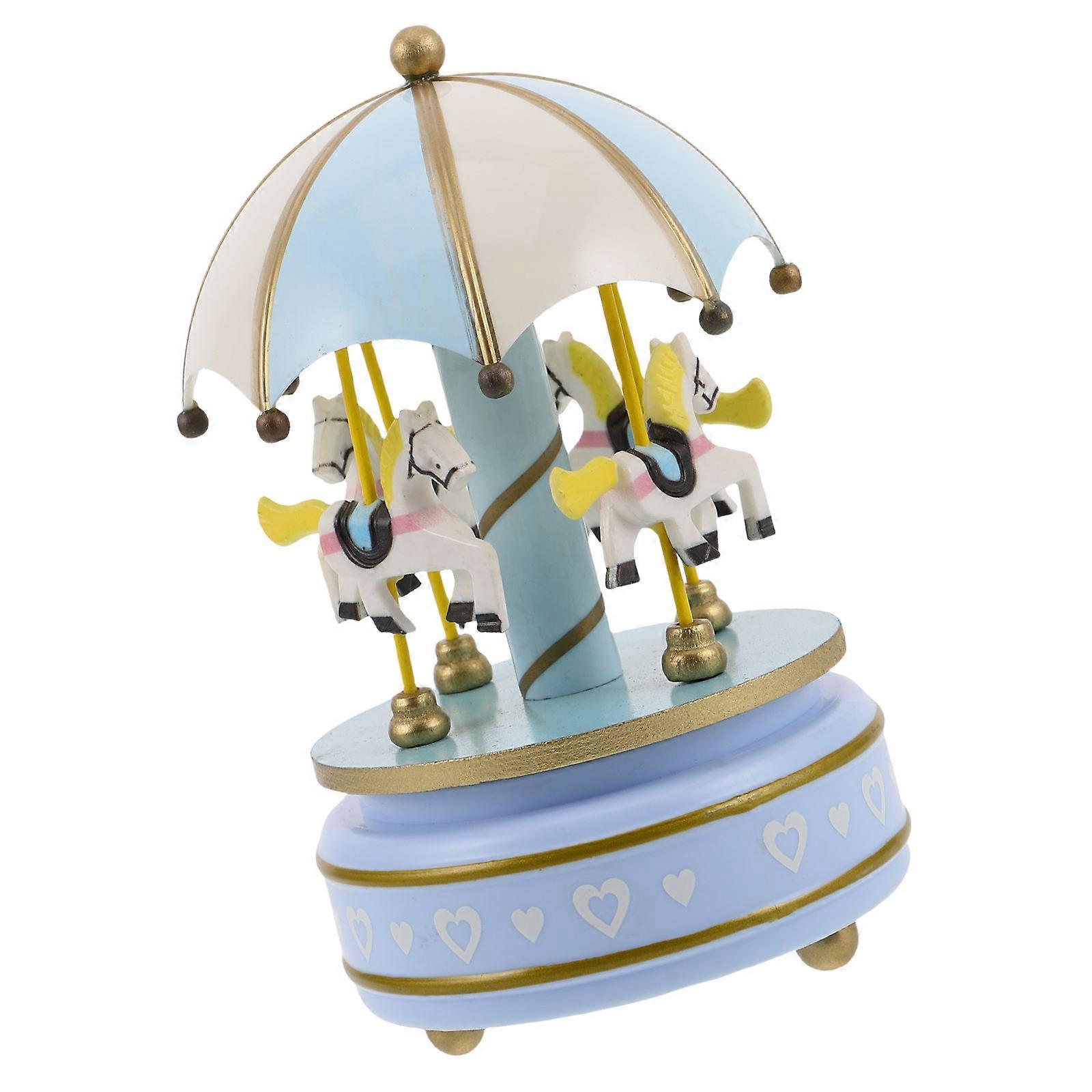 Wind Up Music Box Mechanism Retro Design Wood And Plastic Special Occasions All Ages 6.9×4.3×4.3in Rotating 1Set