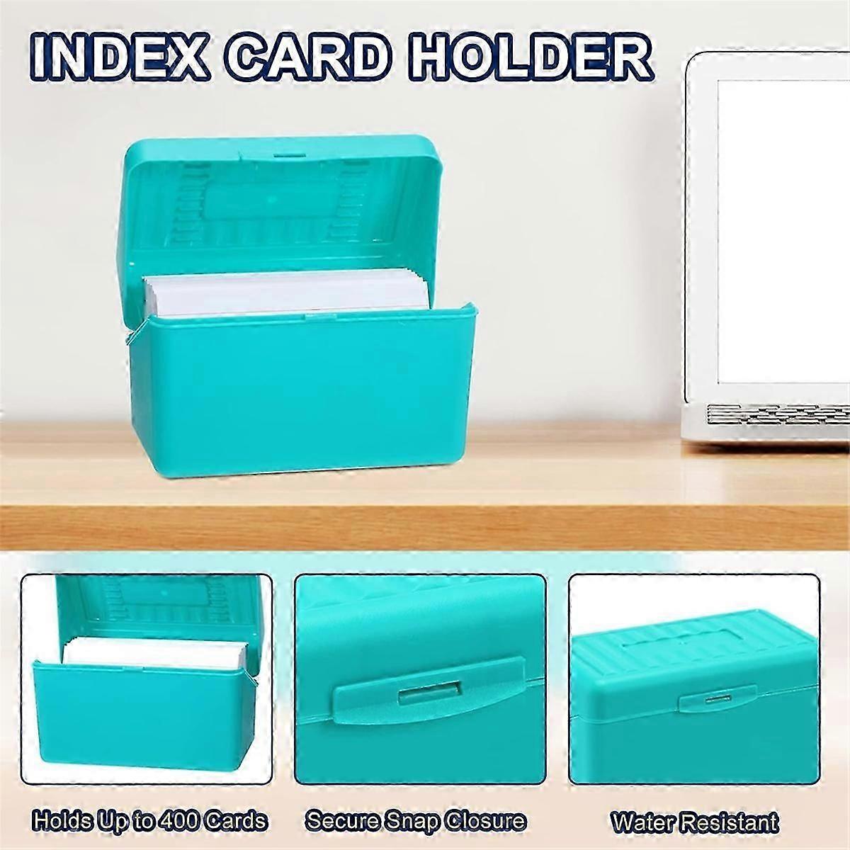 Index Card Holder Box 3x5In, Flash Note Card Holder Box Organizer Case, 3x5 Index Card Storage File