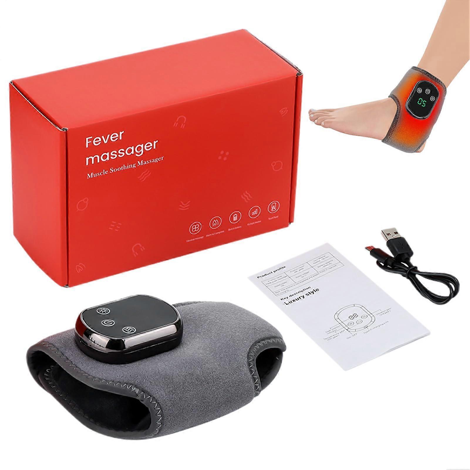 Electric Foot Massagers With Heat Wrap Massage, Vibration Function, 3 Vibration Levels, USB Rechargeable
