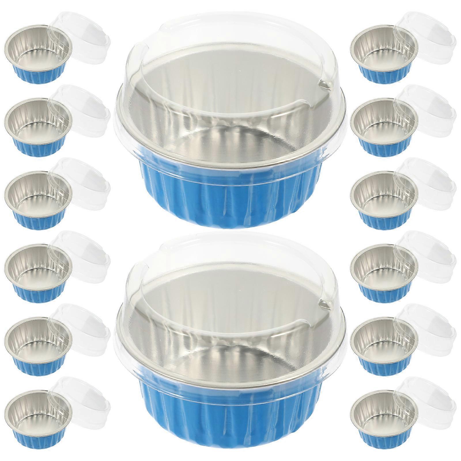 50Pcs Aluminum Foil Baking Cups Great For Thanksgiving And Christmas Events Bake Resistant Round Shape