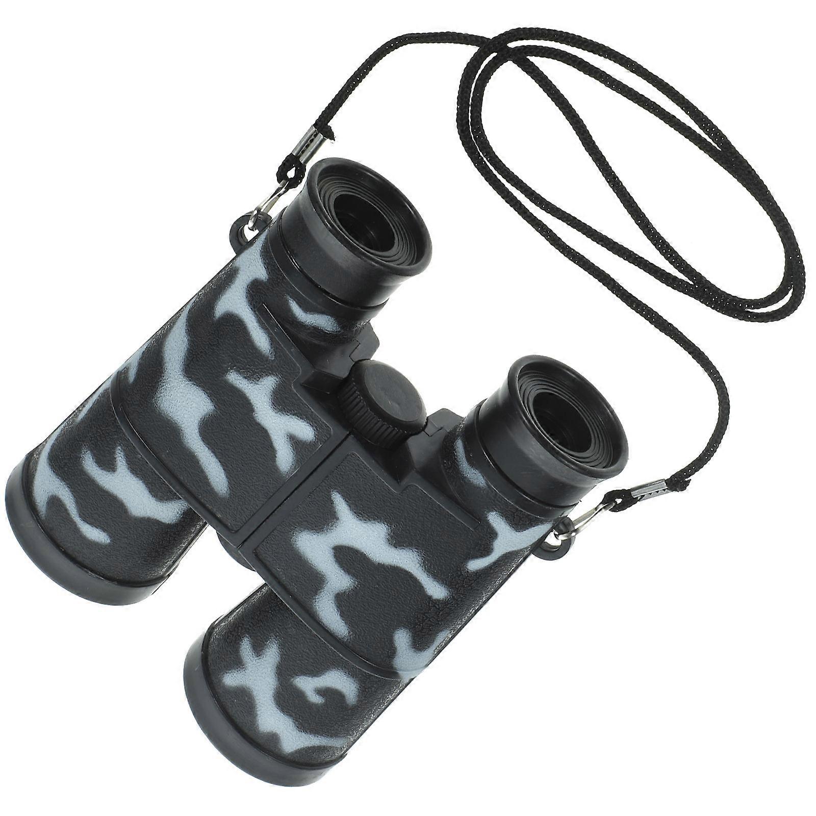 Black ABS Kids Binocular with Lanyard for Outdoor Use Safe and Durable Design 70 Characters
