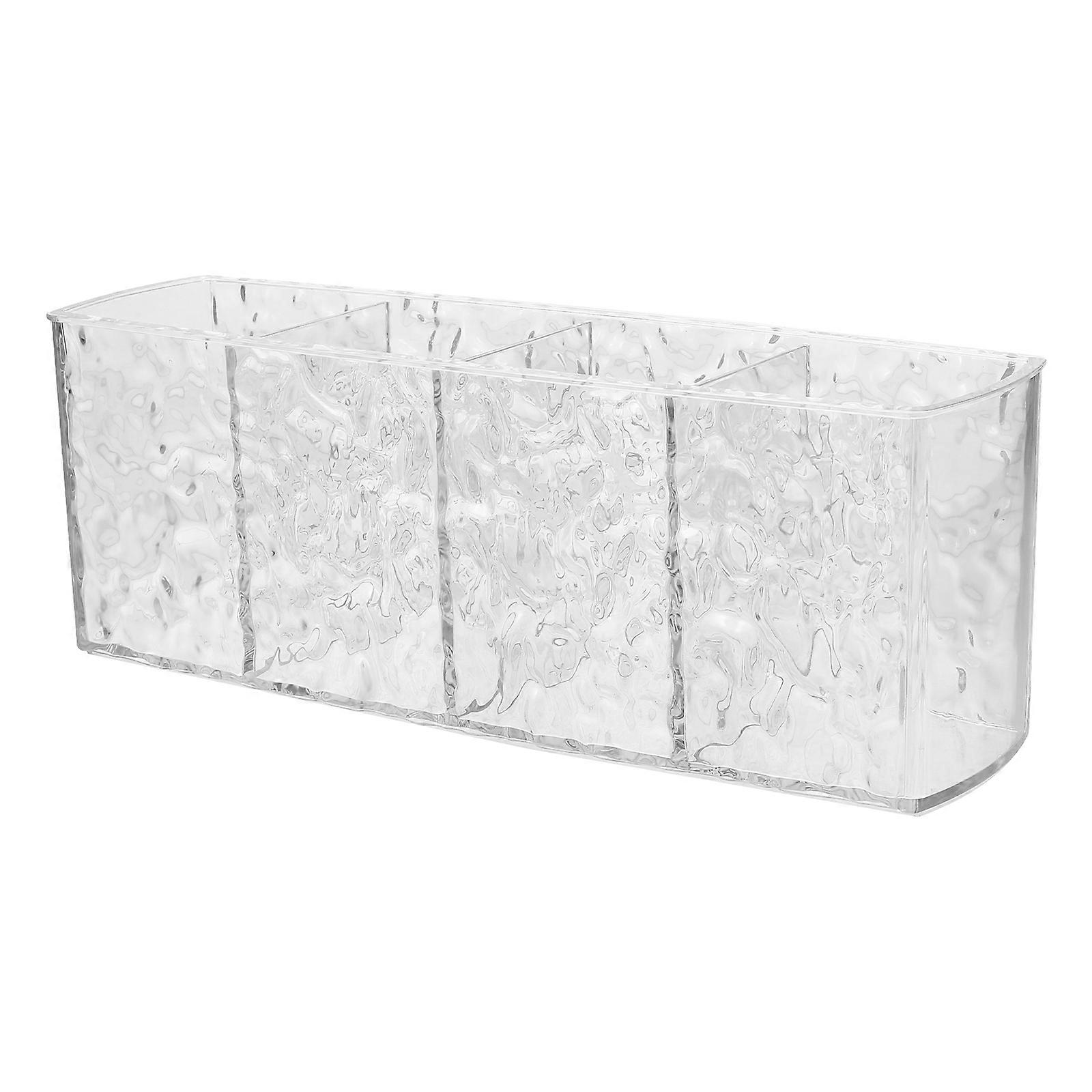 Transparent Acrylic Manicure Brushes Organizer for Storage with Large Capacity and Compact Design 12.5x8.5x5.5 inches