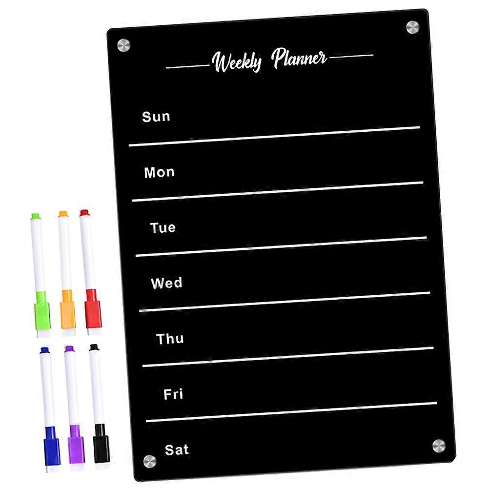 Magnetic Dry Erase Calendar Board for Kitchen – Weekly Planner with Markers, Reminder Board for Scheduling, Notes, Meal Planning, and Memo – Fridge