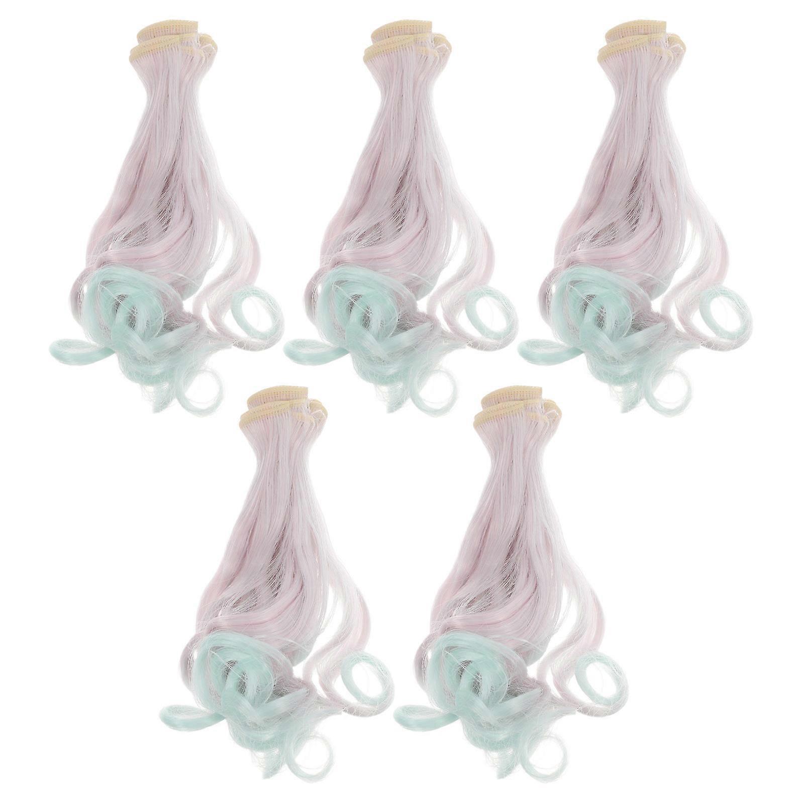 Fashionable MultiColored Doll Wigs Made from High Temperature Wire for Creative Doll Making Styles