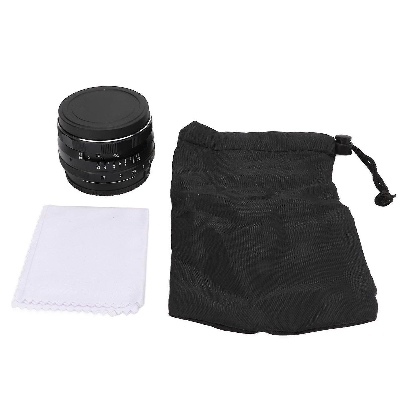 Meike 35mm F1.7 Large Aperture Lens APS C M4/3 Mount Manual Prime Fixed Lens for Olympus E PL1