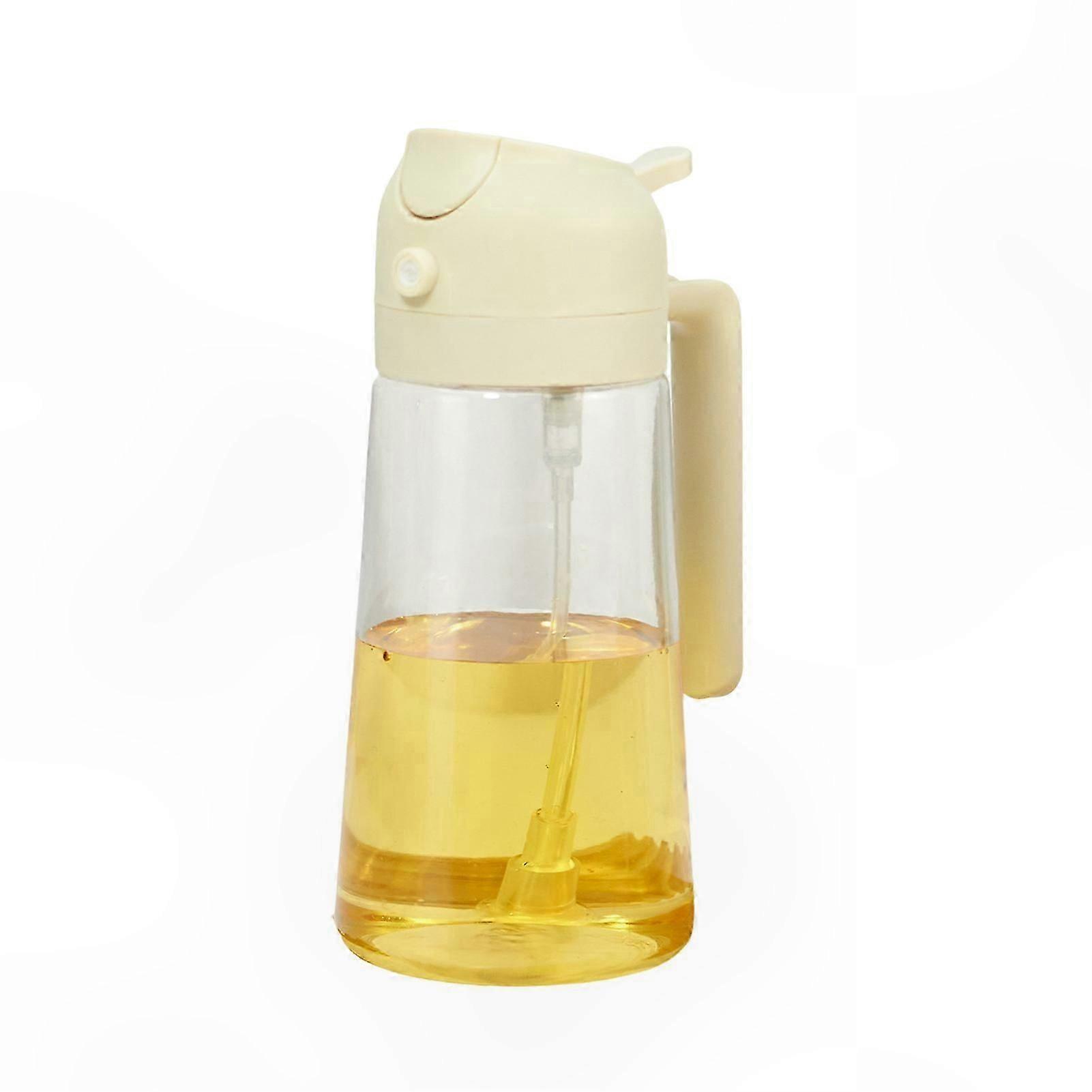 2-in-1 Glass Oil Dispenser 500ml with Sprayer for Cooking Oil and Vinegar Multi-Purpose Kitchen Tool Efficient Oil Management Solution