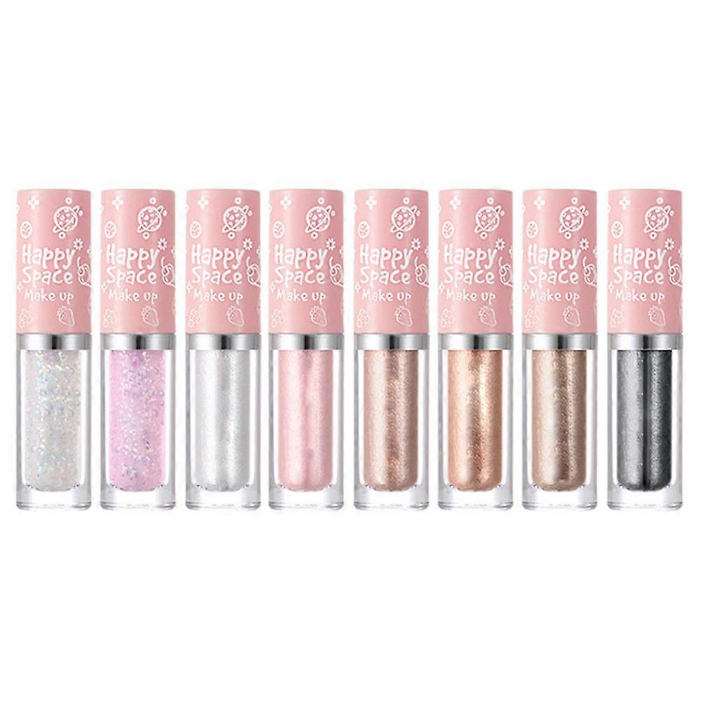 High-Impact Metallic Liquid Eyeshadow 8Pcs Set For Women Essential Makeup Tool For Various Occasions