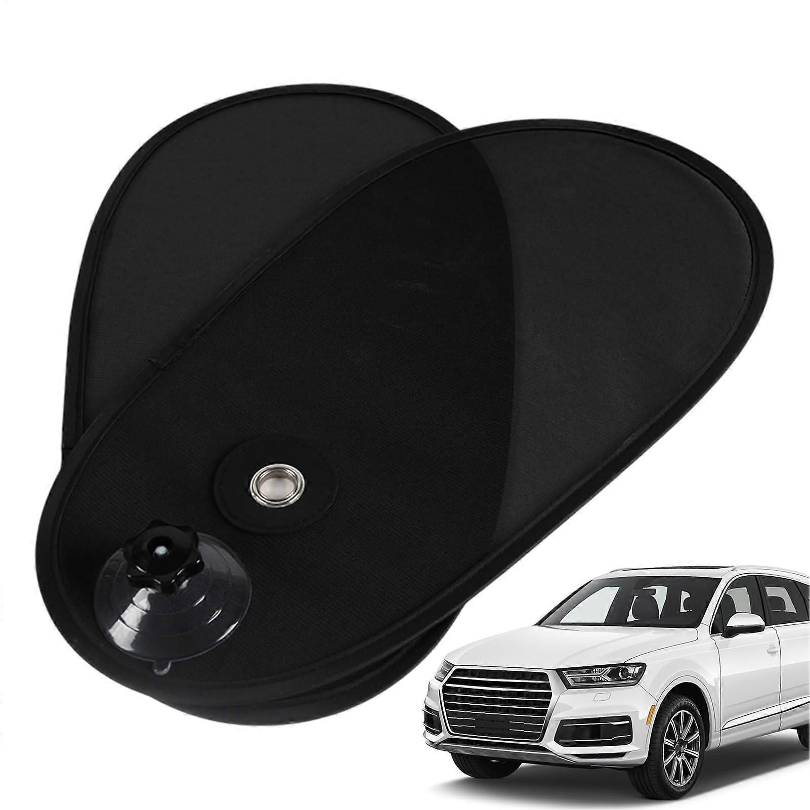 Side window sunshade with suction cup mounting for children in vehicle