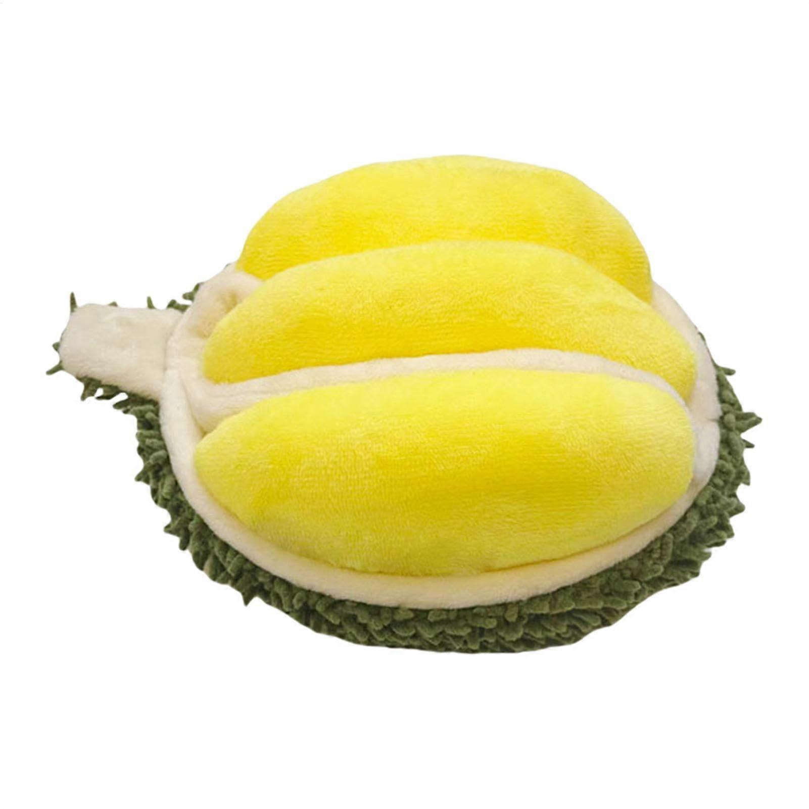 Dog Squeaky Plush Toy with Chew Resistant Durian Design for Interactive Pet Play