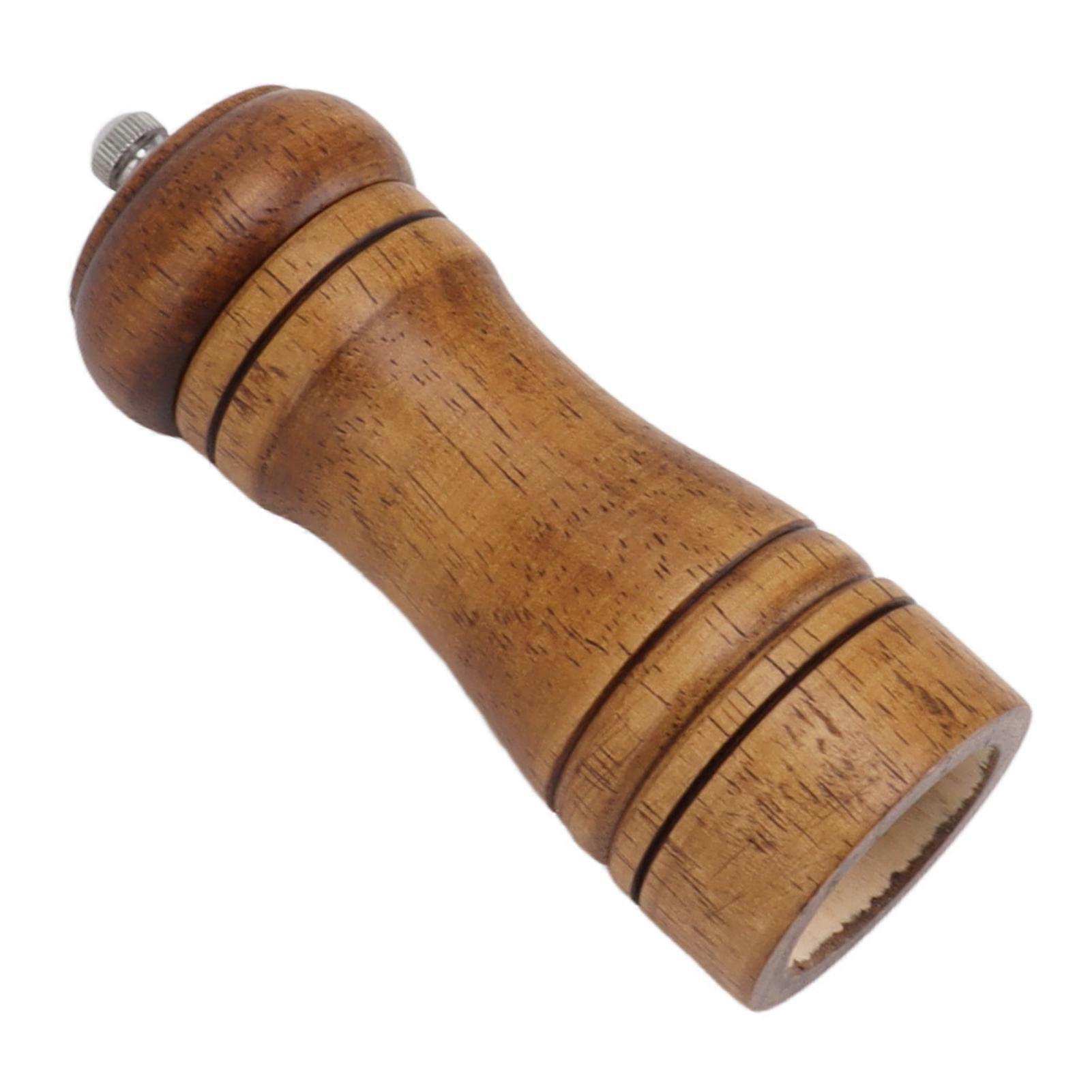 Wooden Pepper Grinder 14.3x5.5cm Adjustable Oak Mill