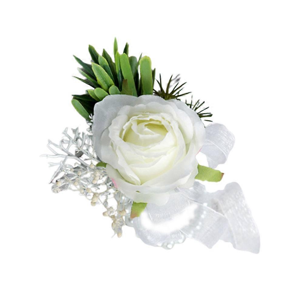 Elegant Silk Wrist Flower for Wedding Decor Multi Color Artificial Bride Bracelet 2 5 Inch