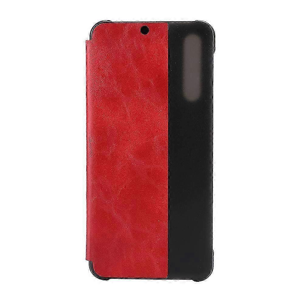 Flip Type Mobile Phone Case with Smart Sleep Protection Cover for Huawei P20 Pro - Stylish Red Design & Durable Protection