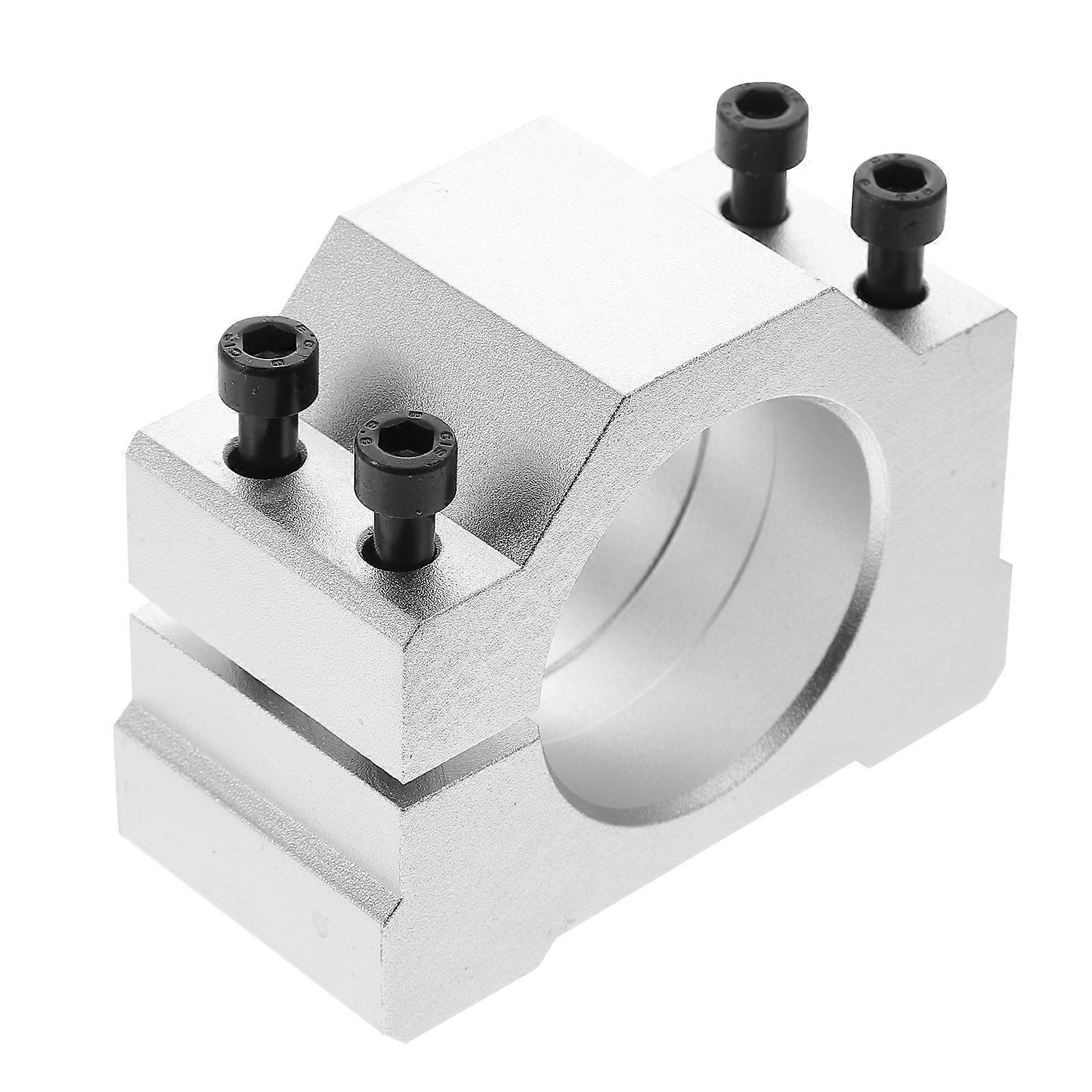Spindle Motor Holder with Antiskid Design for Engraving Machine Made of Aluminum Silver Color Fits 46mm Diameter