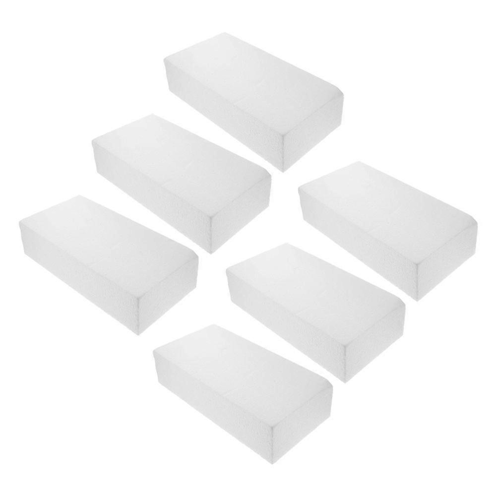 6Pcs White Foam Cake Dummy For Cake Decorating Practice Ideal For Baking Display 7.86X3.93X1.97In Suitable For Women