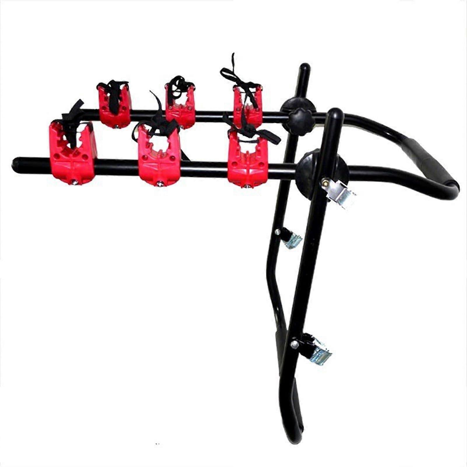 Car Bike Rack For 3 Bikes Fits Sedans SUVs And Vans No Spoiler Mounting Max 99 Lbs 45 Kg Red