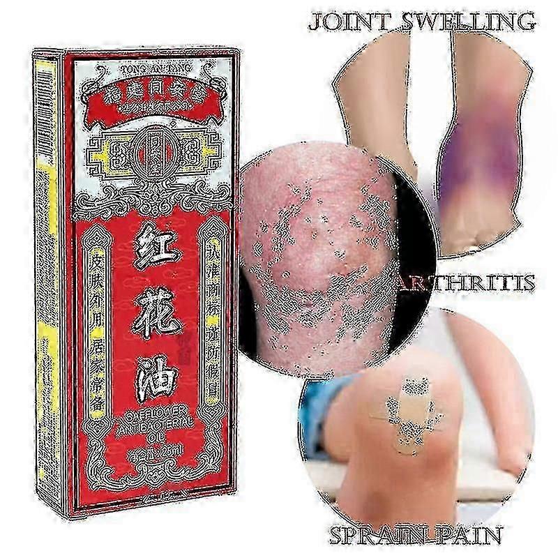 Authentic Chinese Old Brand Safflower Oil Body Massager Relaxation Rheumatoid Arthritis/joint/muscle Pain Relief Essential Oil---Code12593