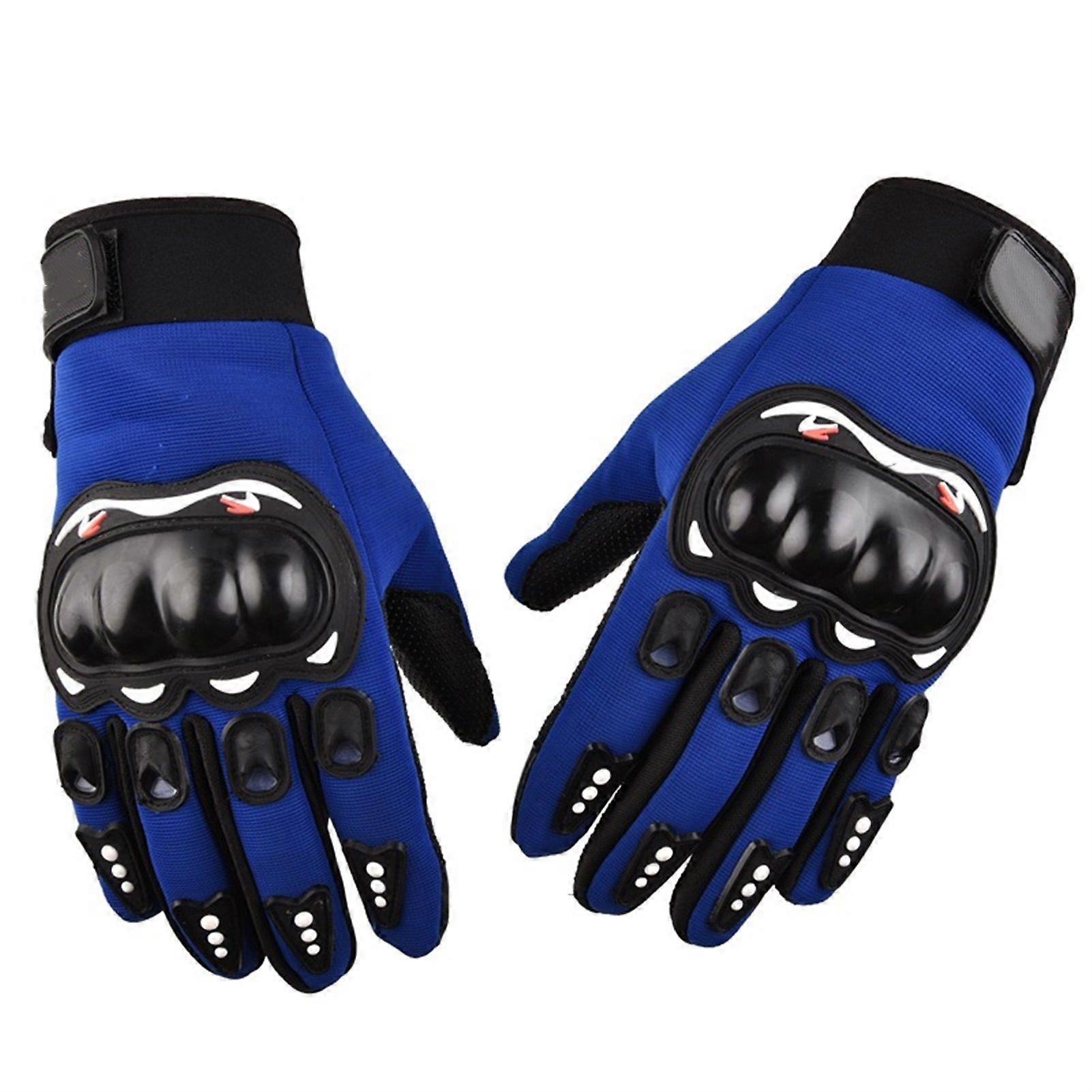 Motorcycle gloves with touchscreen and hard knuckle for racing