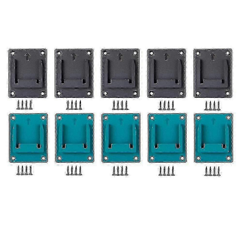10-Pack Wall-Mounted Storage Rack for 18V Batteries - Space-Saving Organization Solution