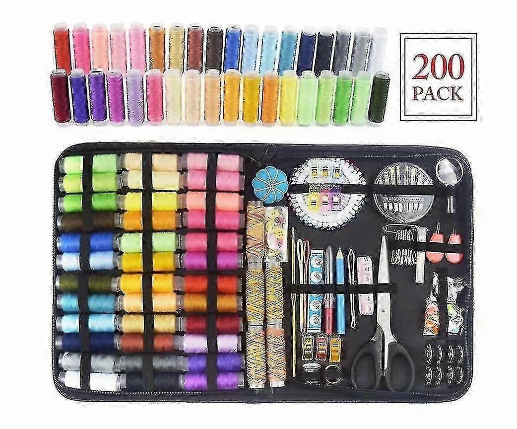 Kit de couture, Boîte à coudre, Ensemble de couture, Ensemble de couture rectangulaire, Ensemble de 200 pièces