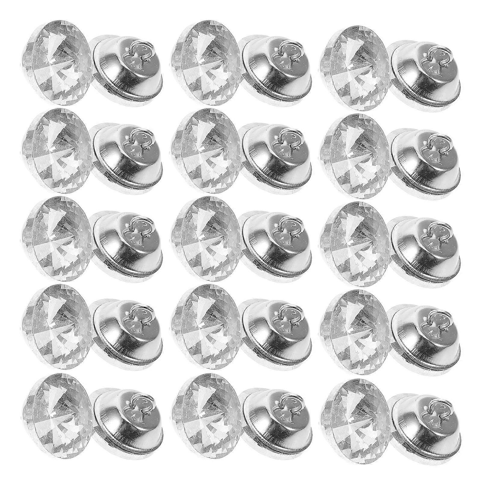 Acrylic Buttons 50Pack Classic Shape For Sofa Upholstery Home Decoration DIY Craft Transparent