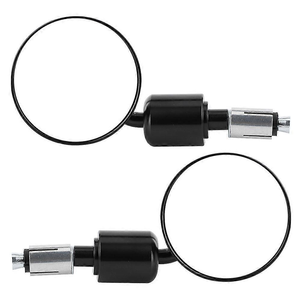 Handlebar end mirrors for motorcycle with wide view angle